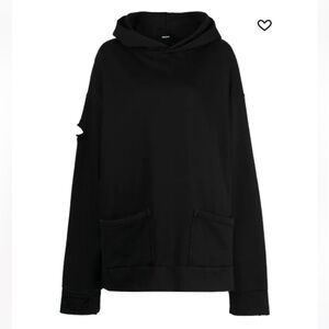 We11done logo-print cotton hoodie